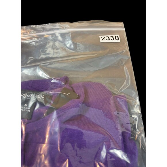 August Silk Women’s XL Purple Brocade Button Up Cardigan Sweater NWT Silk Blend - Picture 9 of 11